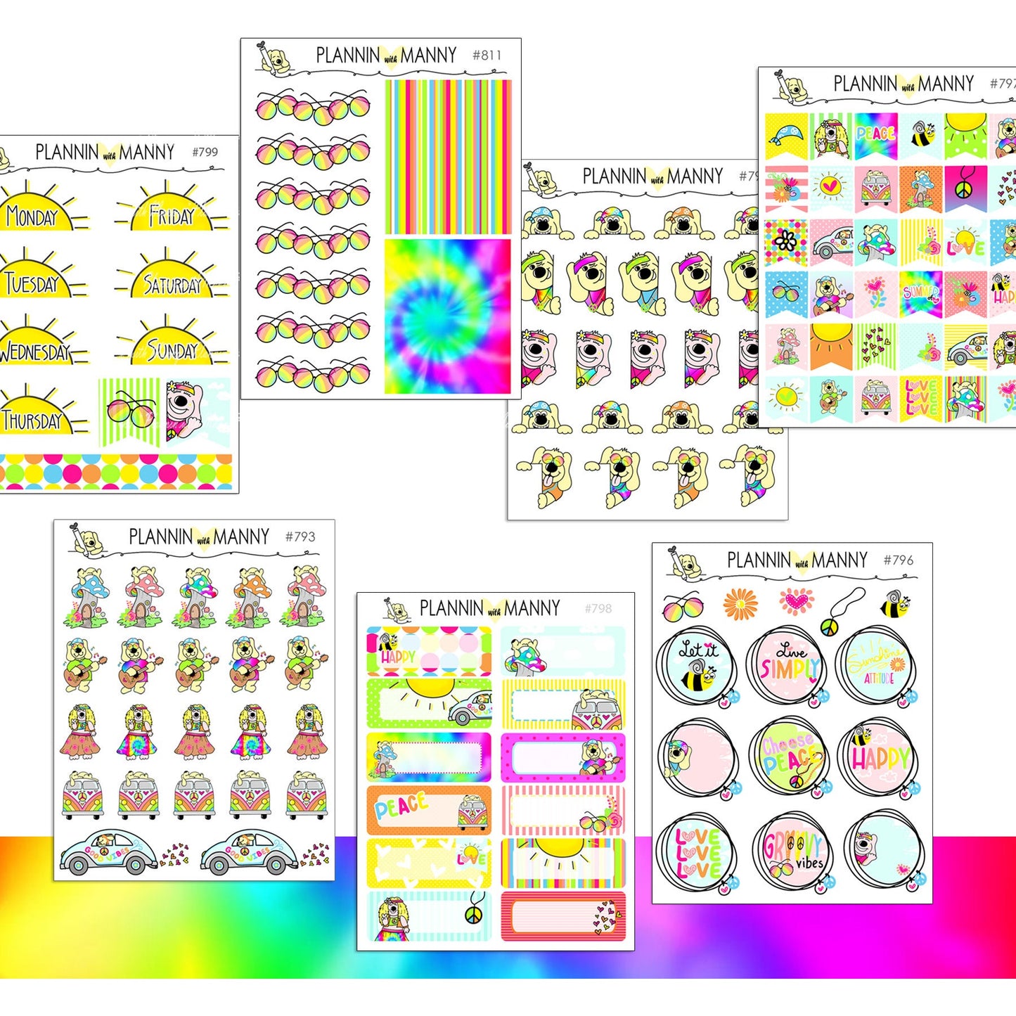 820 MEGA VERTICAL Weekly Kit - Summer of Love Collection