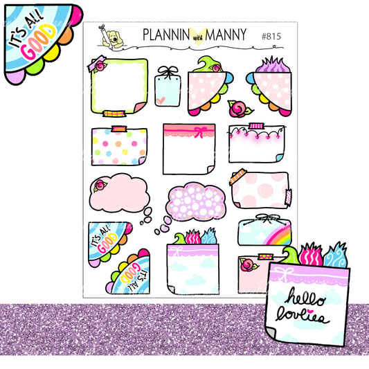 815 TROLLIN DOODLE NOTE  Planner Stickers