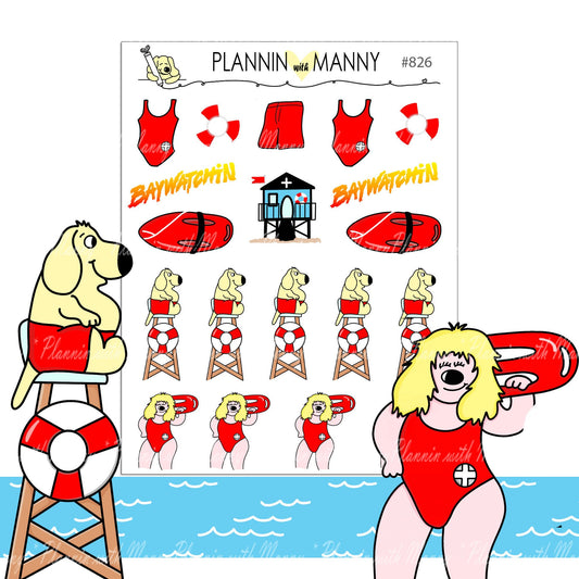 826 Bay Watch Planner Stickers