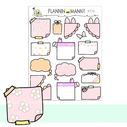 778 SPRING DOODLE Sticker Note Planner Stickers