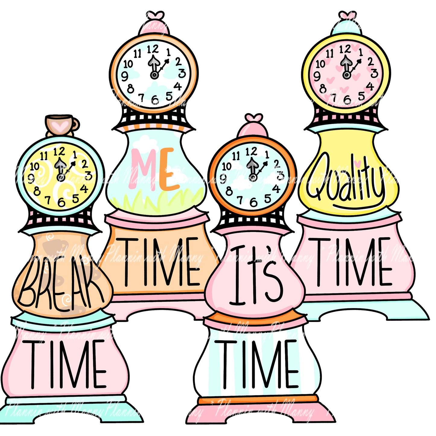 833 Clock Planner Stickers