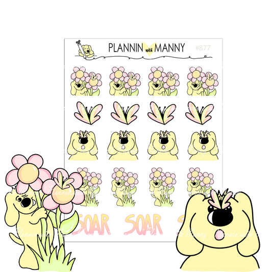 877 Butterfly Kisses Characters and Deco Planner Stickers