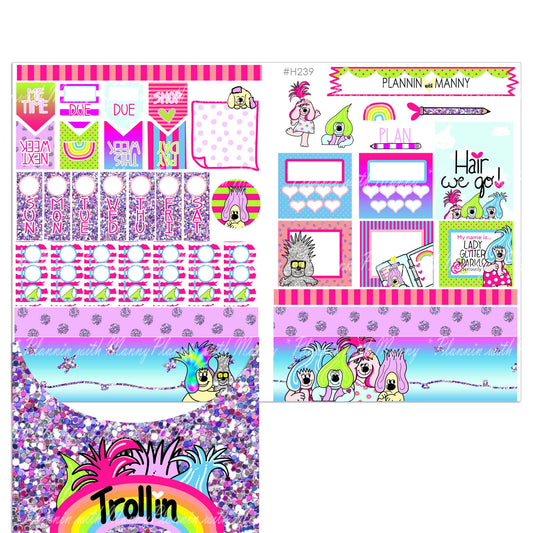 H239 HOBONICHI Weekly Planner Stickers - Trollin Collection