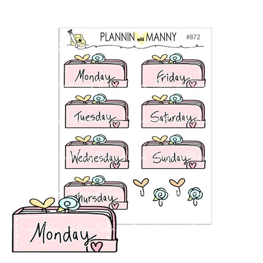 872  PLANNER DATE COVER Planner Stickers