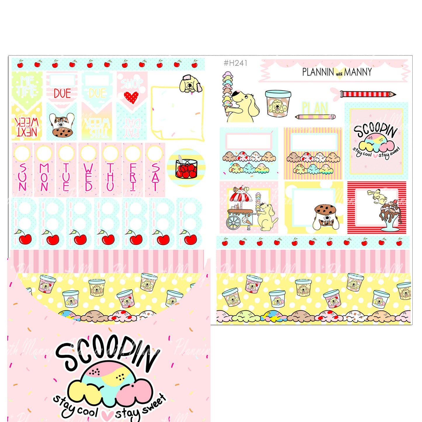 H241 HOBONICHI Weekly Planner Stickers - Scoopin Collection