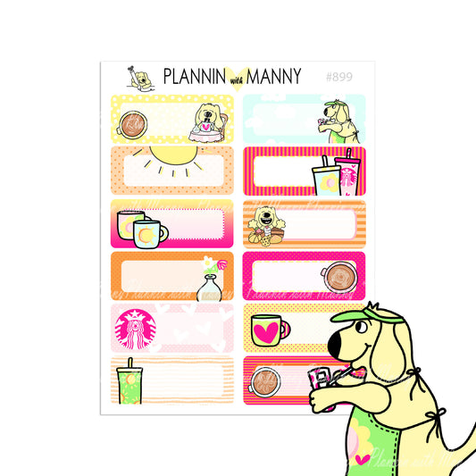 899 Summertime Mannybucks Half Box Planner Stickers