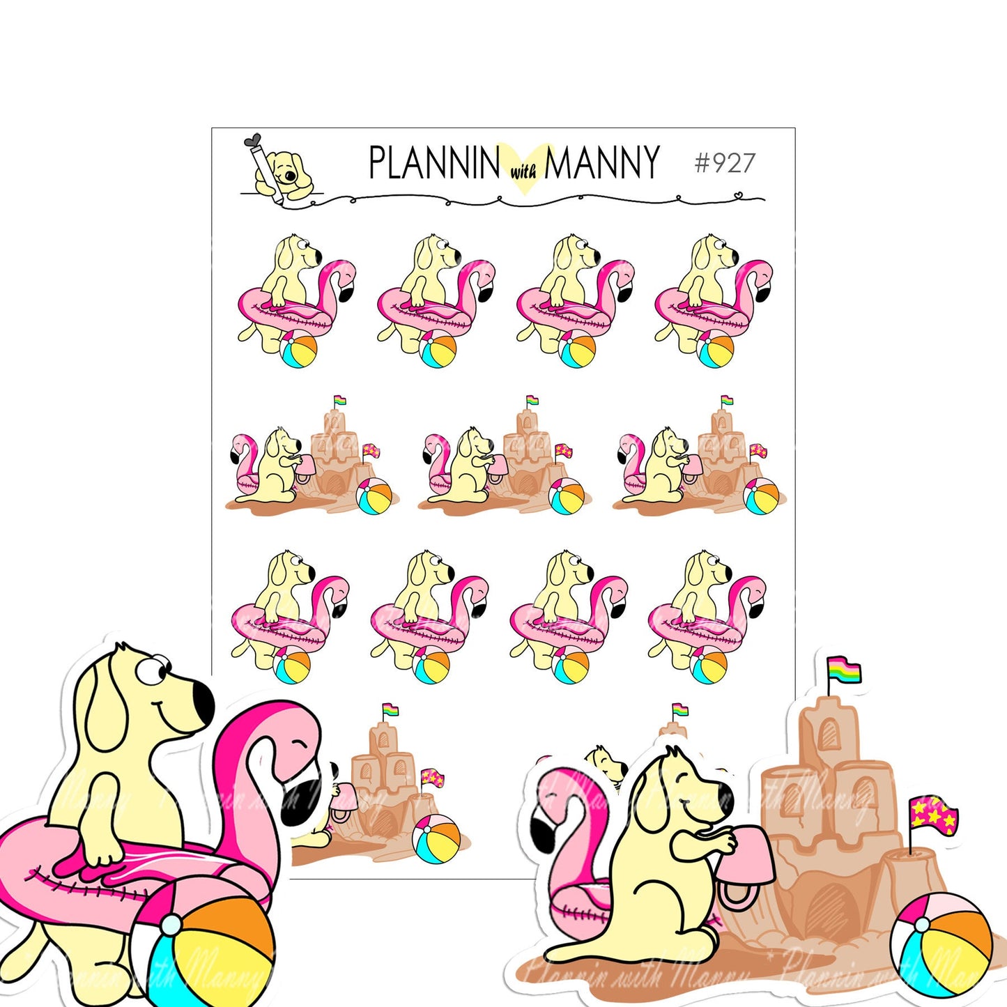 926 VERTICAL MINI Weekly Planner Stickers - Sandy Buns Collection