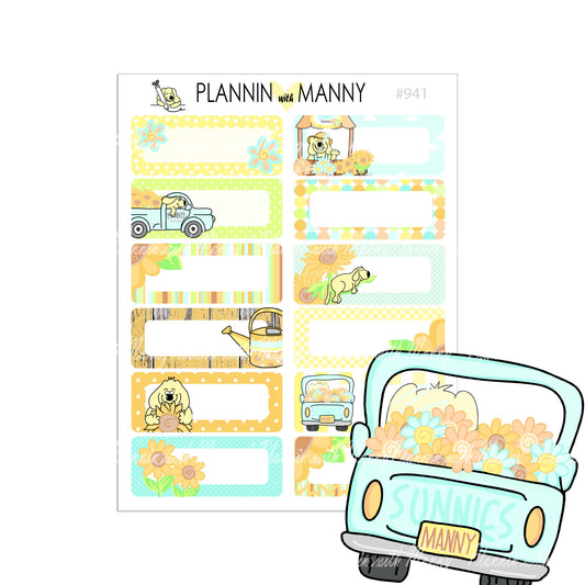 941 Manny's Sunnies Box Planner Stickers