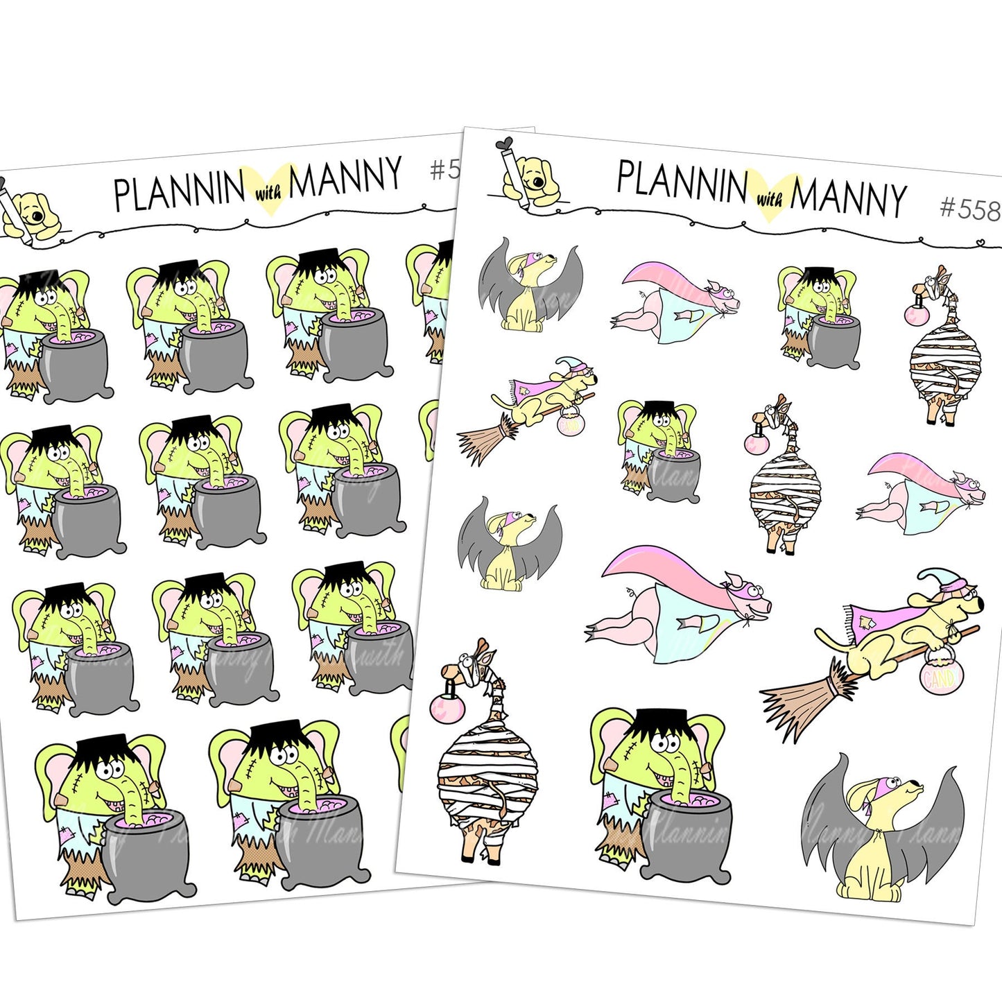 558 A&B Boo Crew Character Planner Stickers and Diecuts