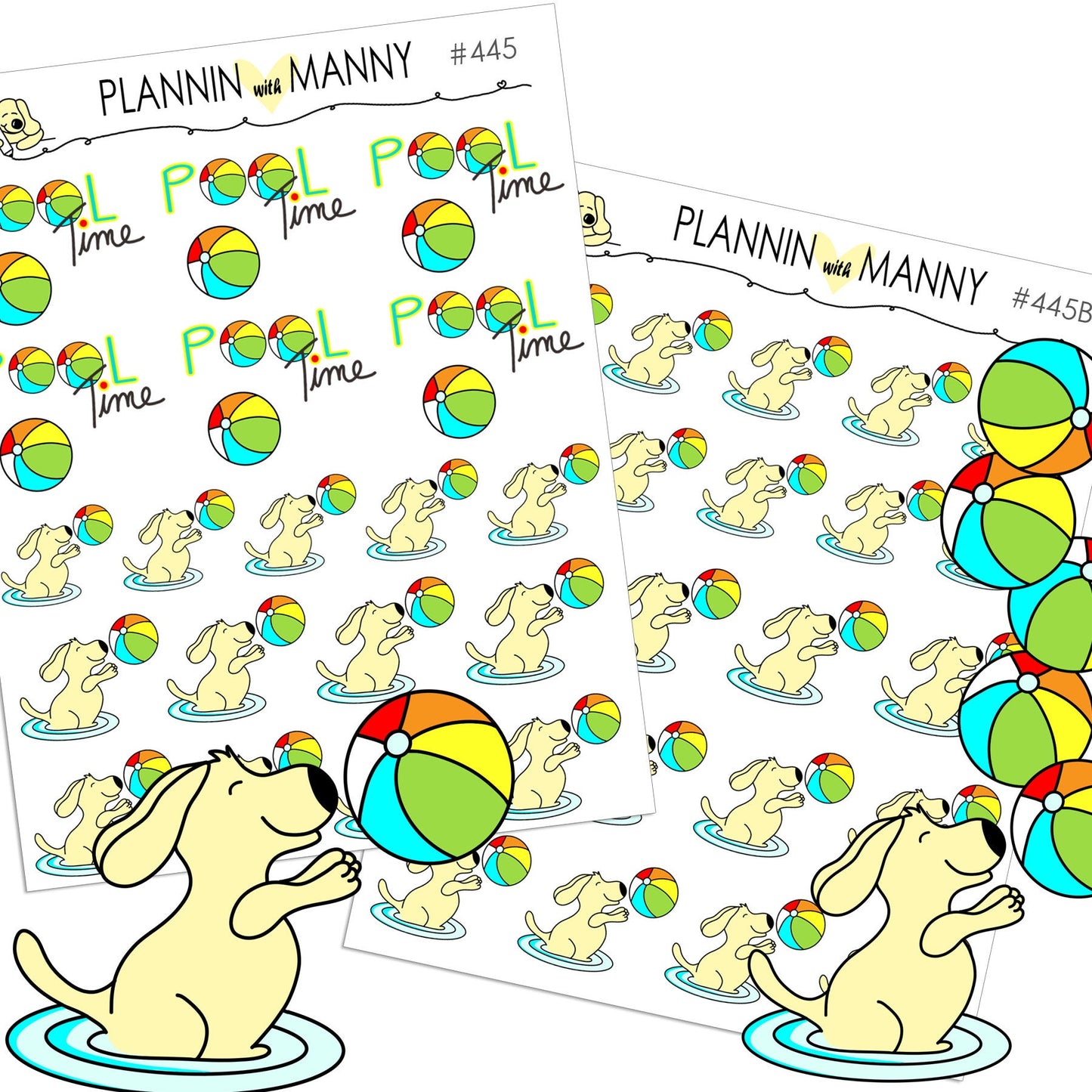 445 Beach Ball Planner Stickers