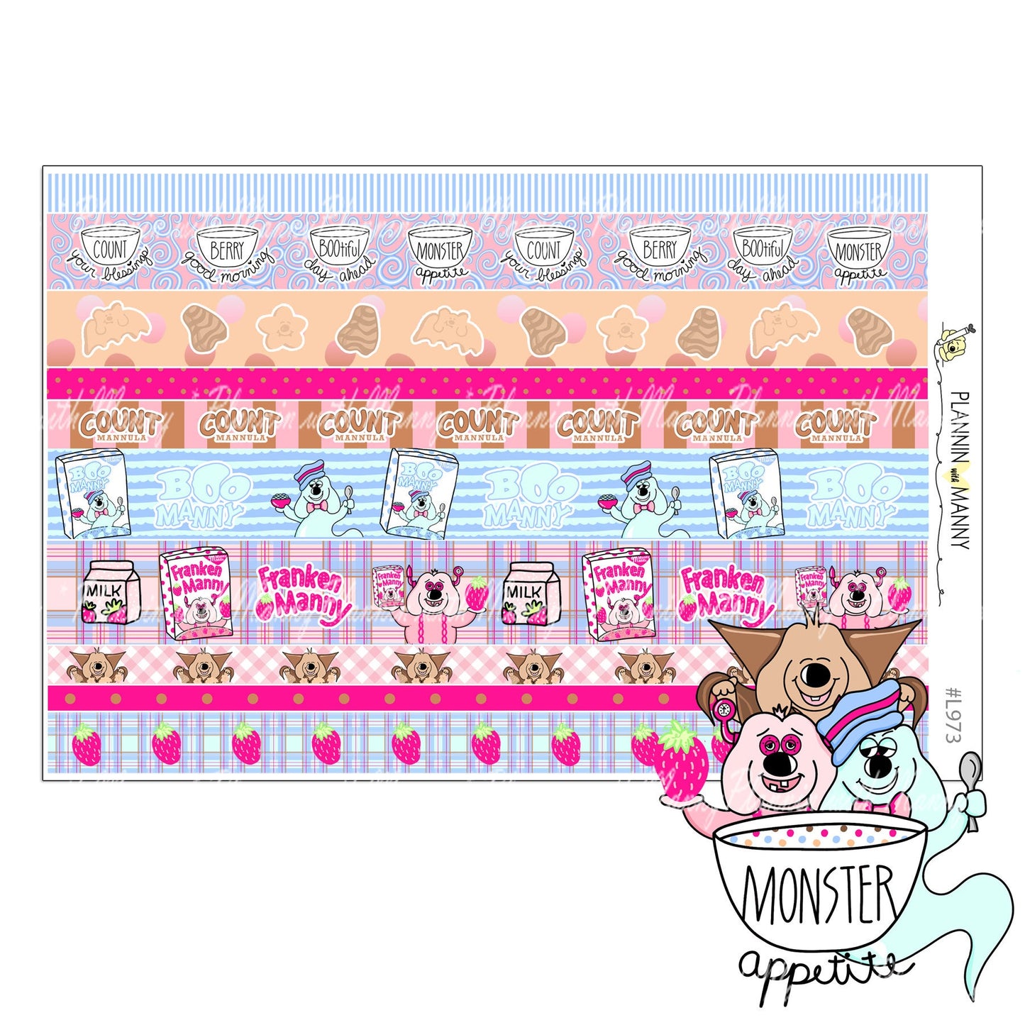 973 MEGA Weekly Planner Stickers - Monster Appetite Collection