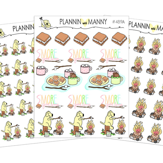 489 Smore Campfire Planner Stickers