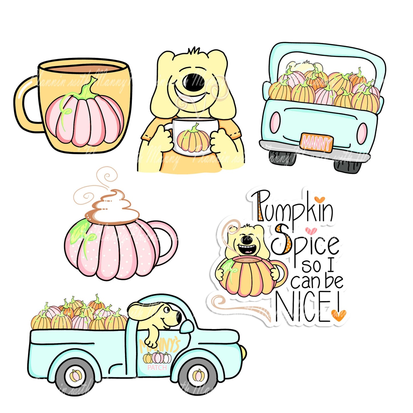 987 Pumpkin Spice Assorted Stickers - Pumpkin Spice Collection