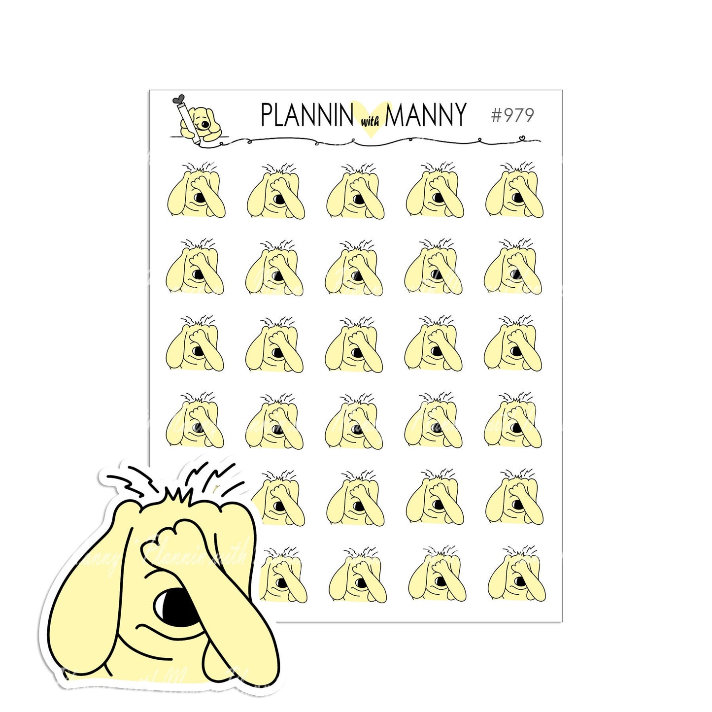 979 HEADACHE Planner Stickers