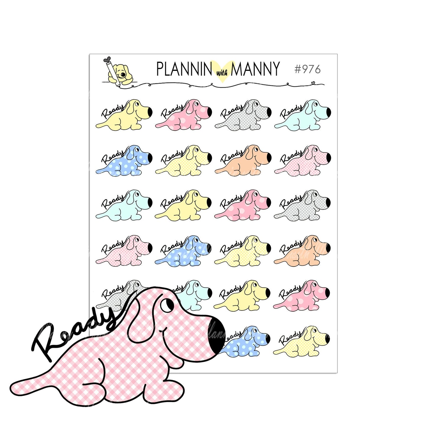 976, READY Planner Stickers