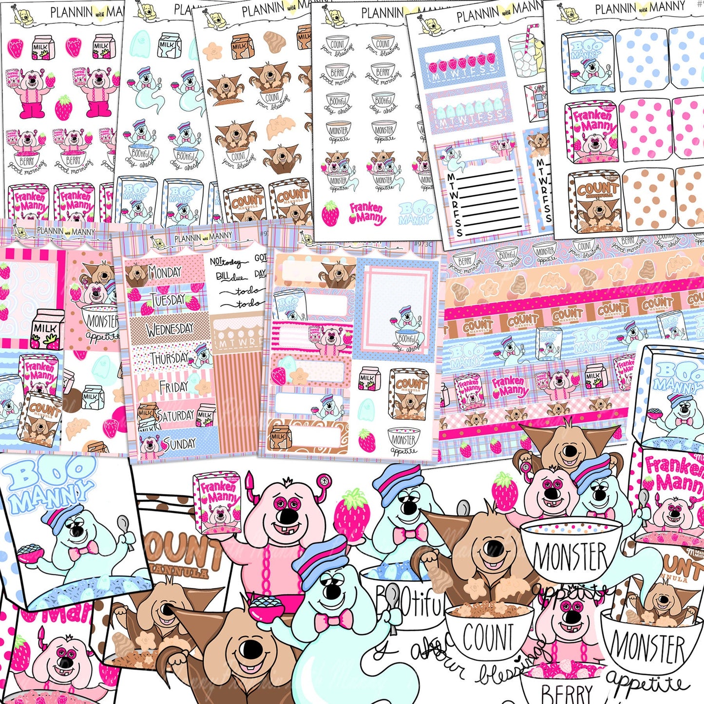 973 MEGA Weekly Planner Stickers - Monster Appetite Collection