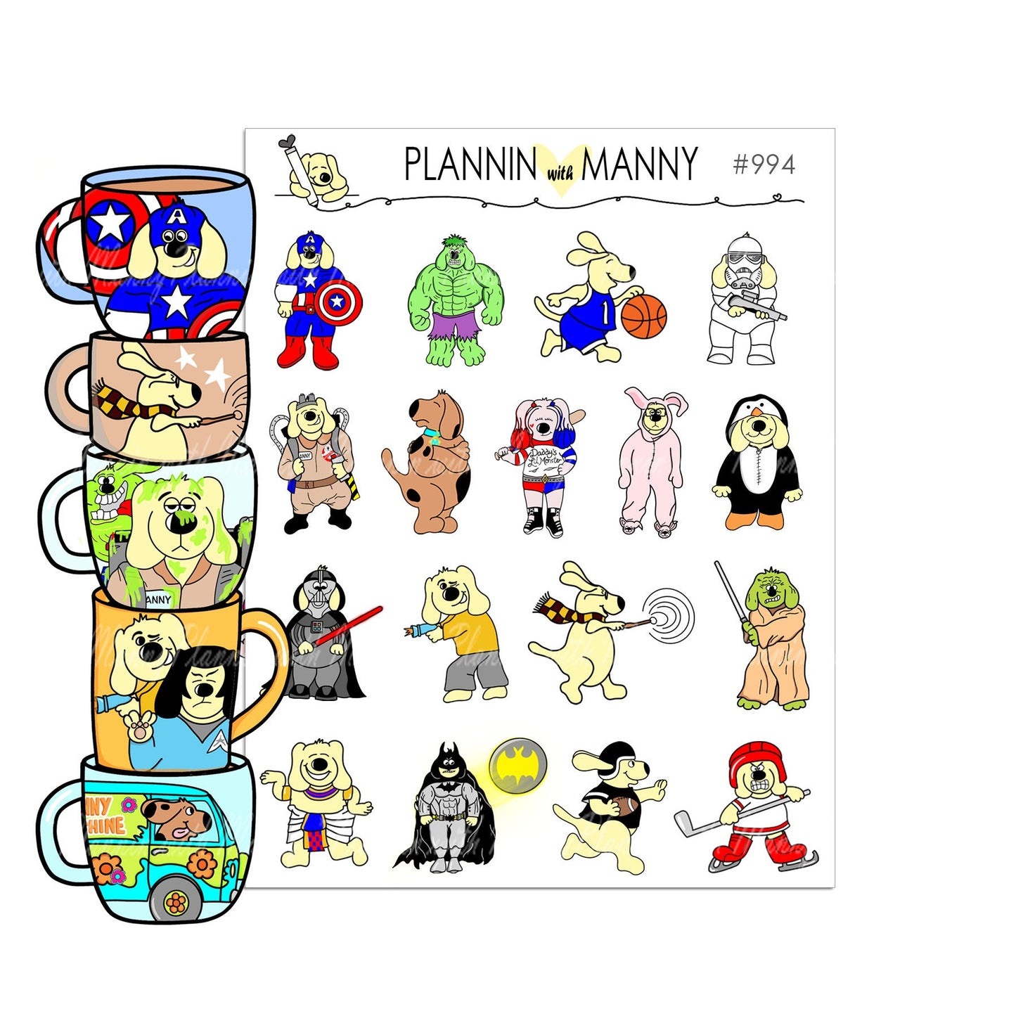 994,995,996, COSTUME PARTY Planner Stickers