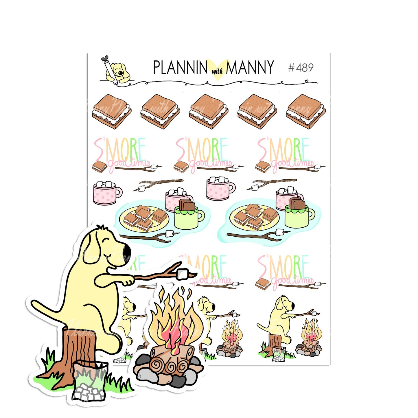 489 Smore Campfire Planner Stickers