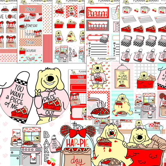 L1010 VERTCIAL MEGA Kit Planner Stickers - I Love Pie Collection