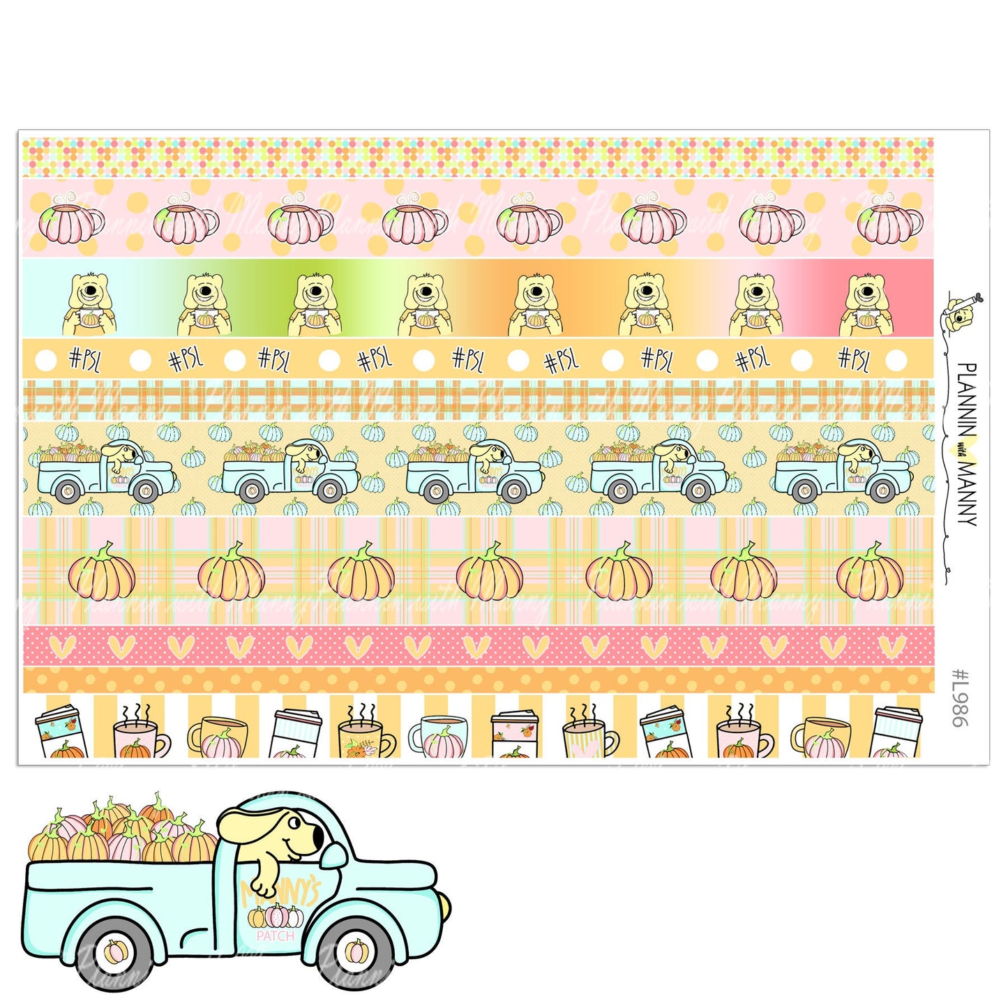 L986 PUMPKIN SPICE Washi Sheet