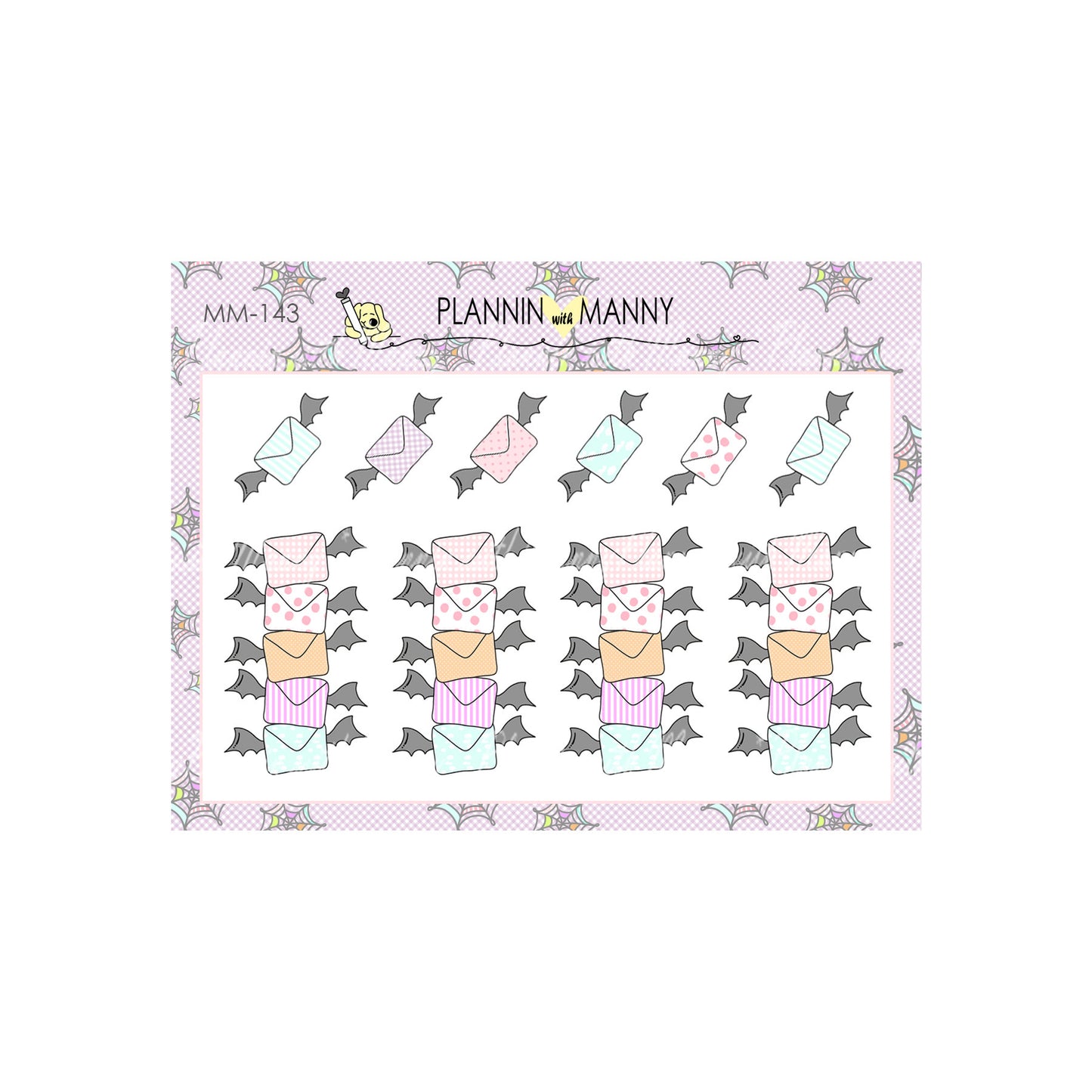 MM43 MICRO Batty Mail Planner Stickers - Spooky Bits Collection