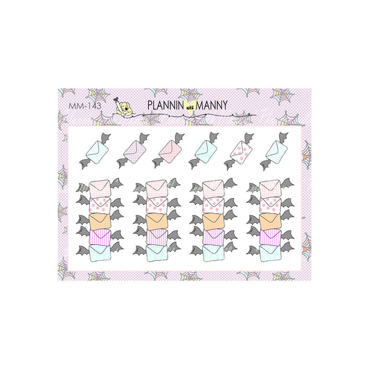 MM43 MICRO Batty Mail Planner Stickers - Spooky Bits Collection