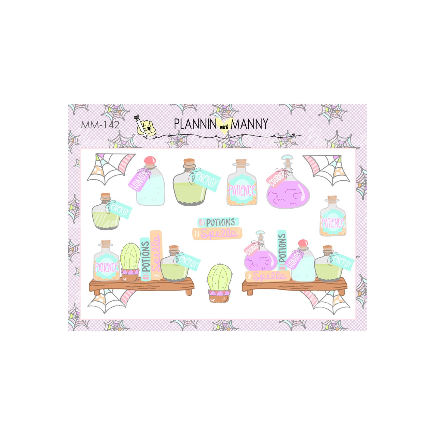 MM142 MICRO Halloween Bottle Planner Stickers