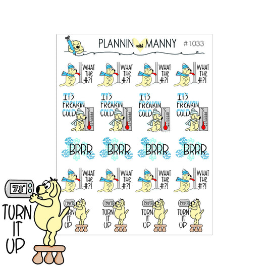 1033 FRICKEN FREEZIN ASSORTED Planner Stickers - Fricken Freezin Collection