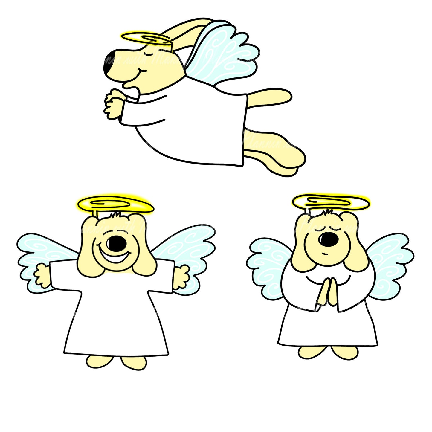 1040 ANGEL MANNY Planner Stickers - Pearly Gates Collection