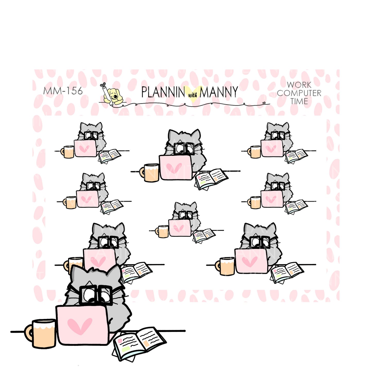 mm156 MICRO Computer Work Planner Stickers