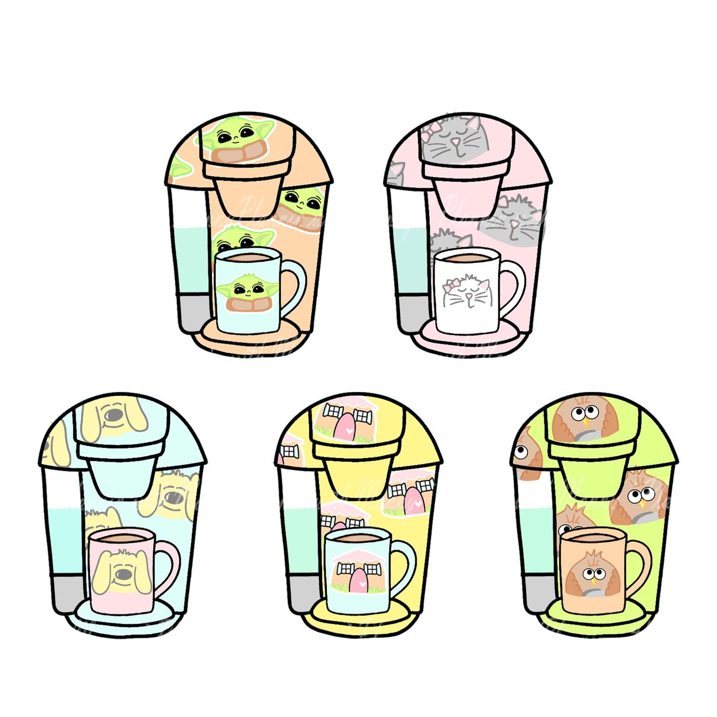 1042 KEURIG CUTIES Planner Stickers