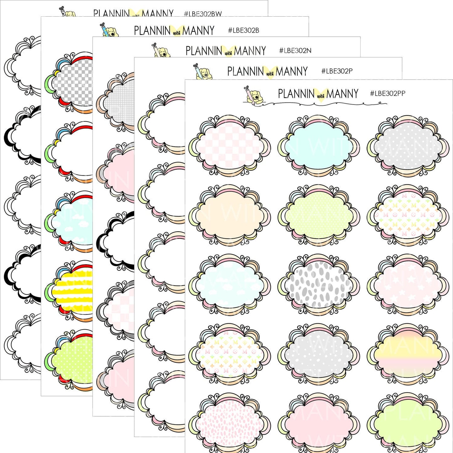 LBE302 MANNY BASICS Scalloped Boxes