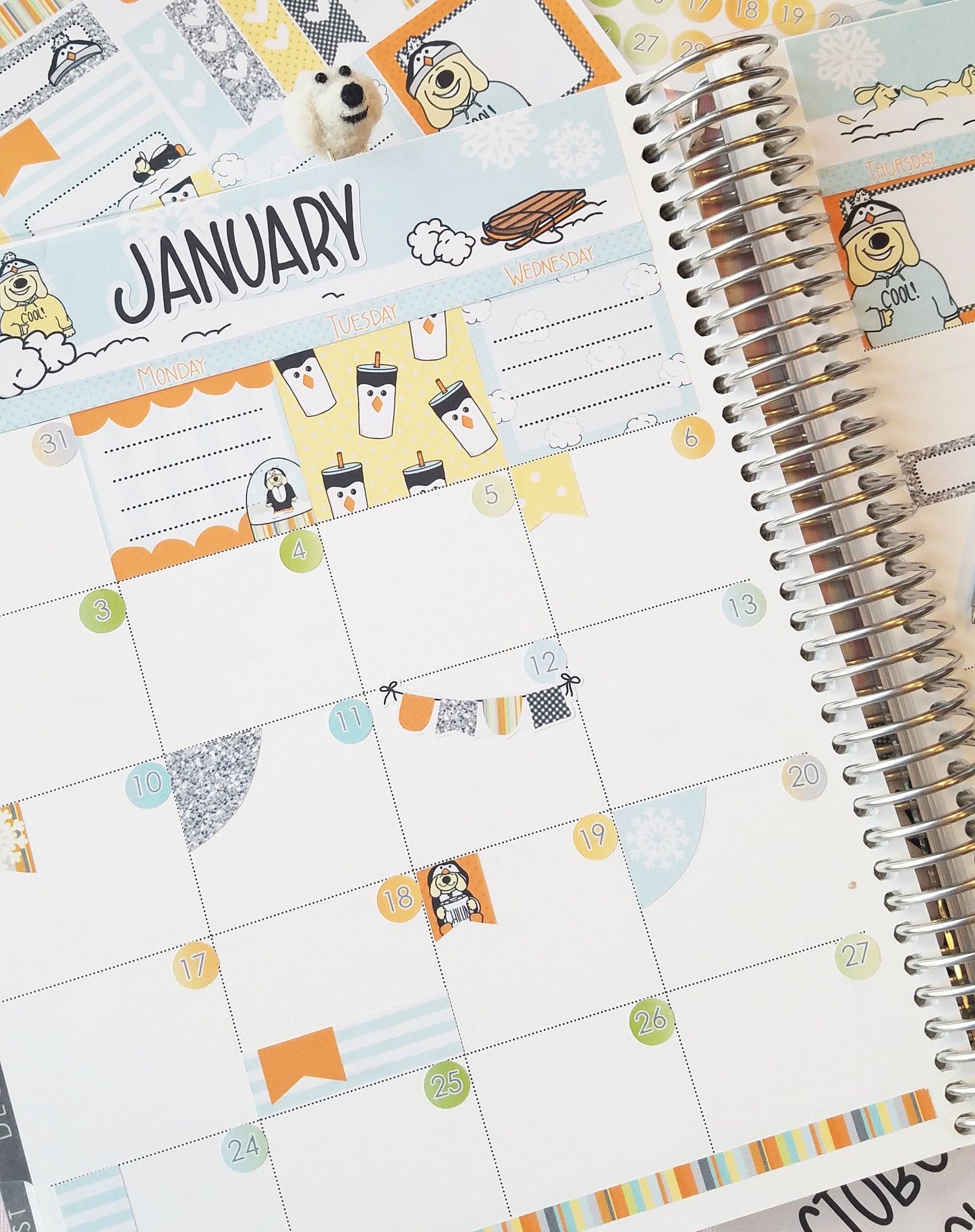 LLM205 MONTHLY PLANNER STICKERS - Plannin Manny Collection