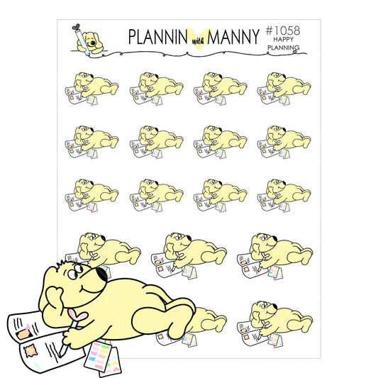 1058 HAPPY PLANNIN MANNY Planner Stickers