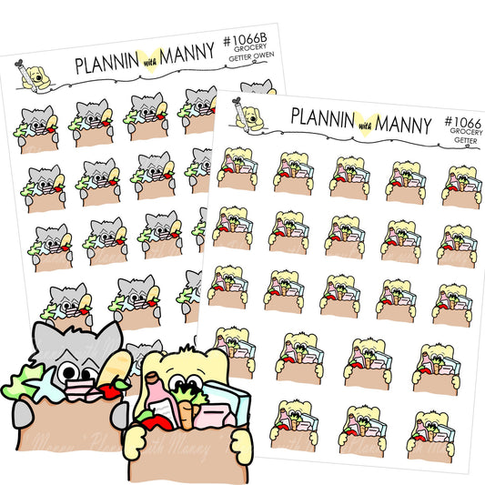 1066 1066B GROCERY Planner Stickers