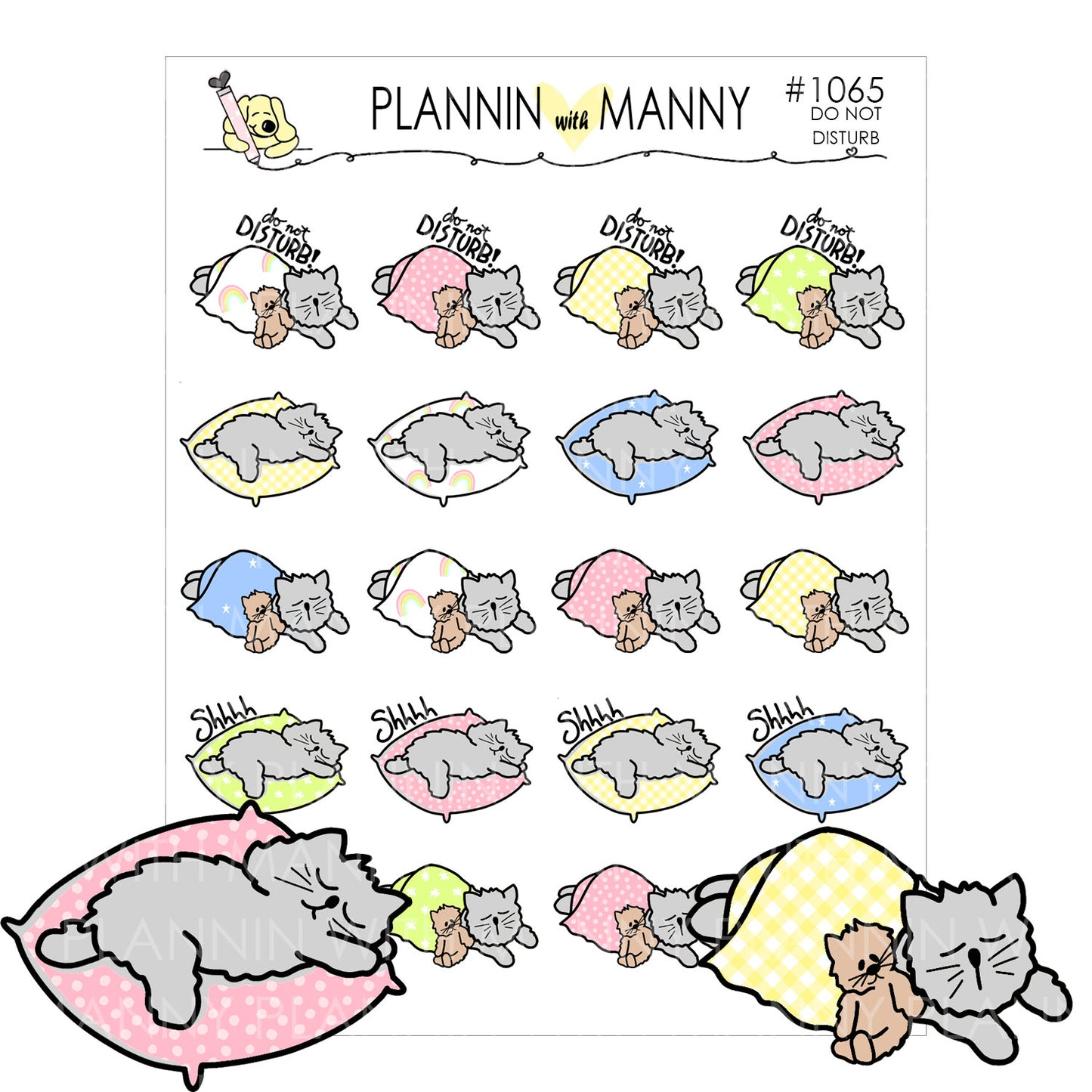 1065 DO NOT DISTURB Sleepy Planner Stickers