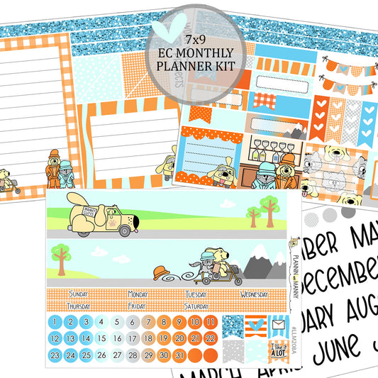 LLM208 7x9 MONTHLY Planner Stickers- Fun and Funner Collection