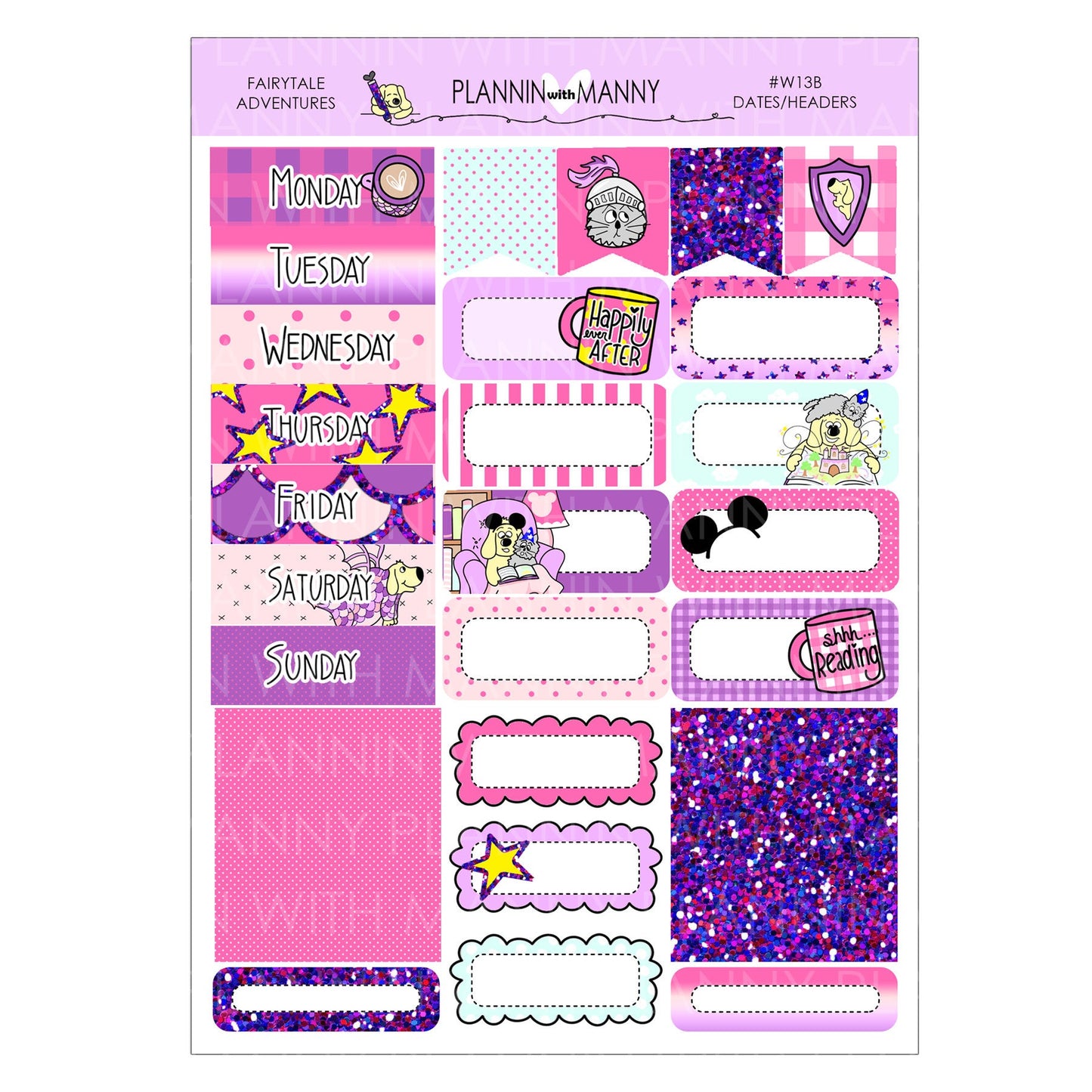 W13HP, HAPPY PLANNER CLASSIC Weekly Kit - Fairytale Adventures Collection