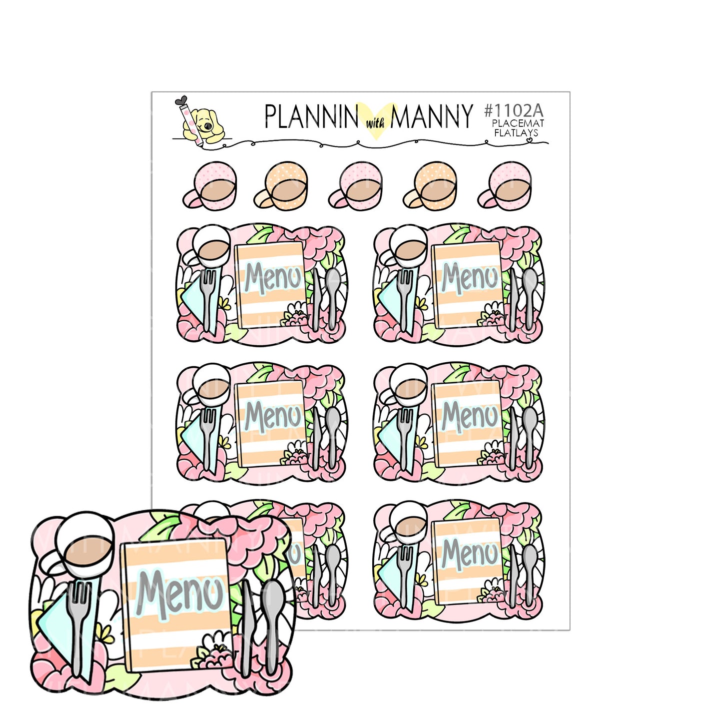 1102 Pretty Placement Foldable and Flatlay Planner Stickers