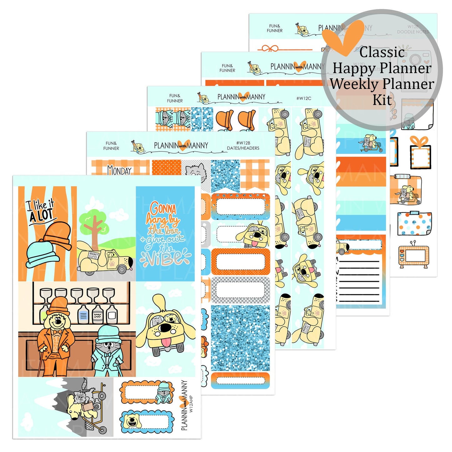 W12HP-HAPPY PLANNER Classic Weekly Kit - Fun and Funner Collection