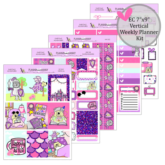 W13AV, VERTICAL Weekly Kit - Fairytale Adventures Collection