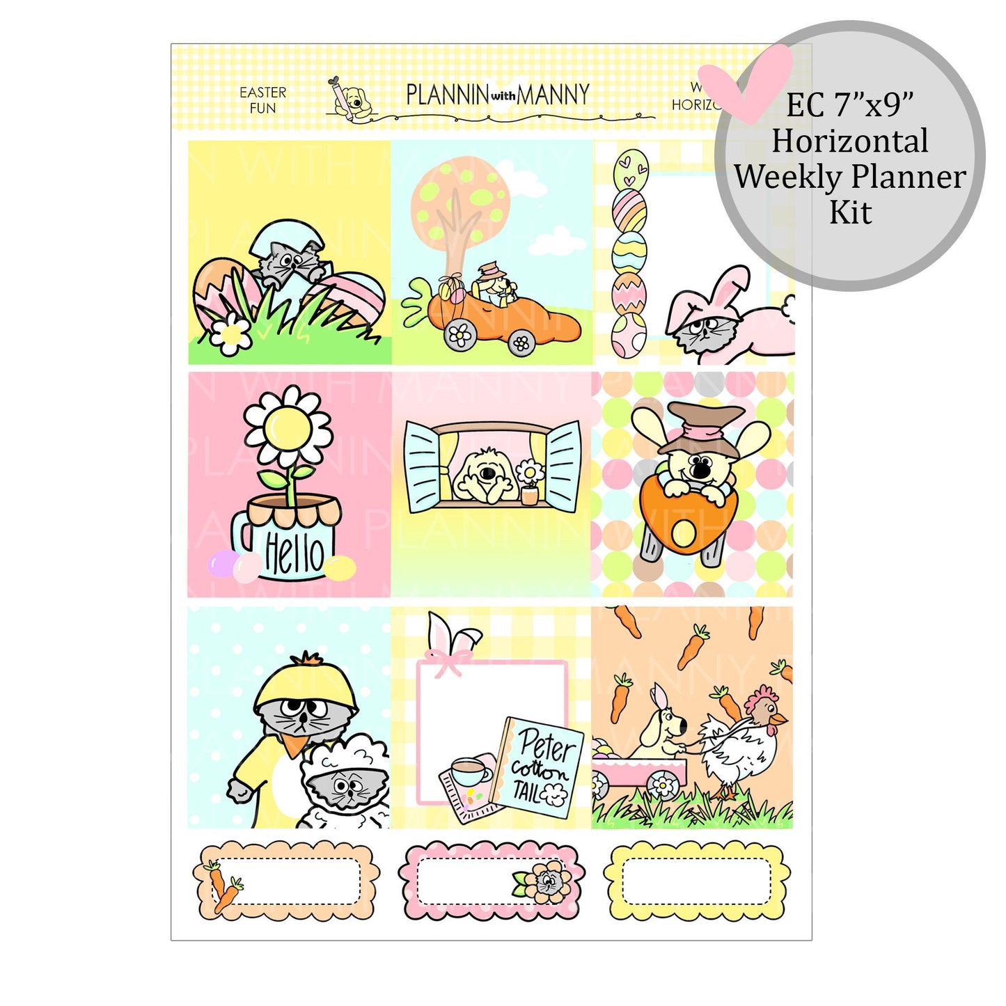 W14AH, HORIZONTAL Weekly Kit- Easter Fun Collection