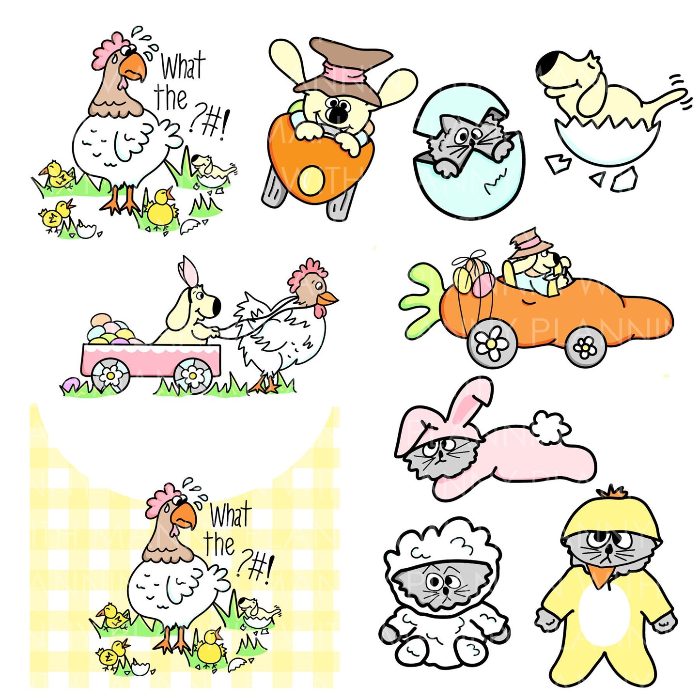 H257 HOBONICHI Weekly Planner Stickers - Easter Fun Collection