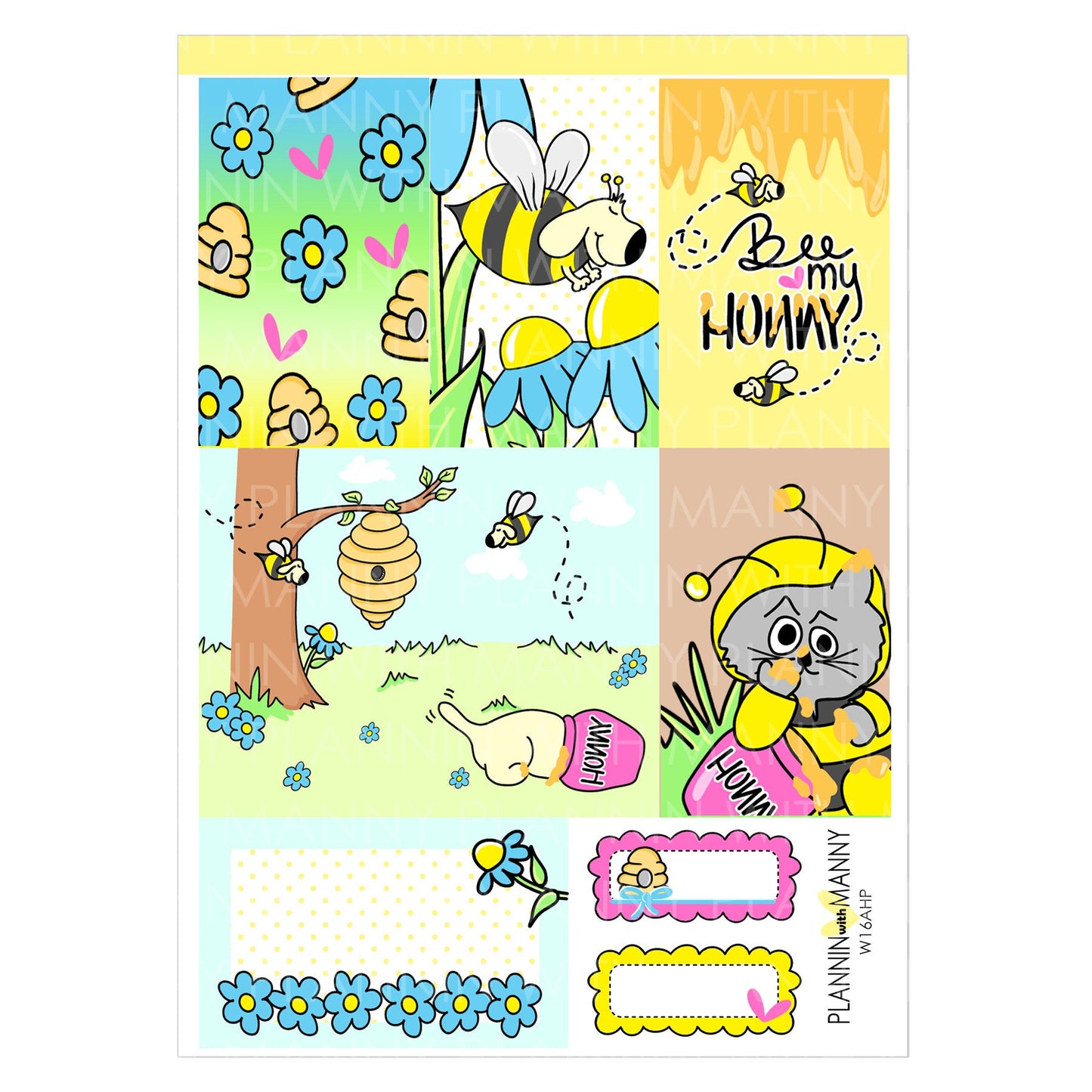 W16AHP, CLASSIC HAPPY PLANNER Bee My Hunny Weekly Planner Kit