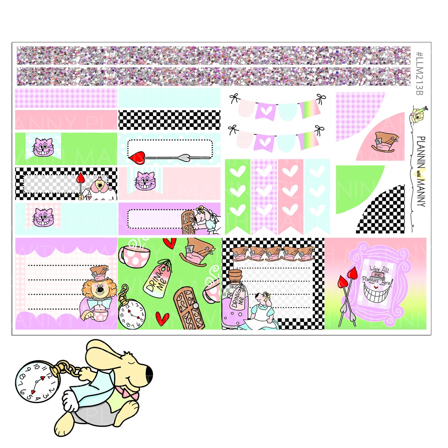 LLM13 MONTHLY PLANNER STICKERS - Wonderland Collection