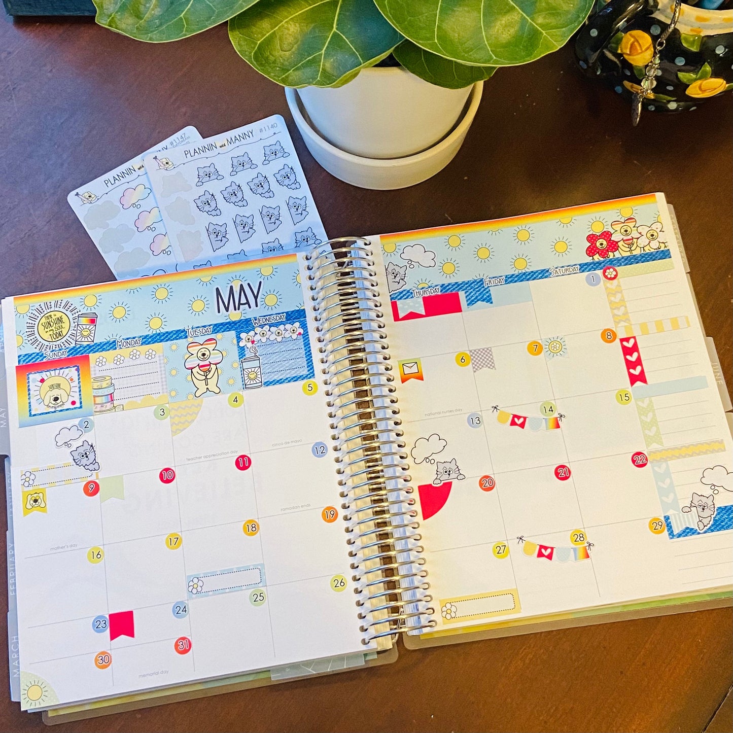 LLM13 MONTHLY PLANNER STICKERS - Wonderland Collection